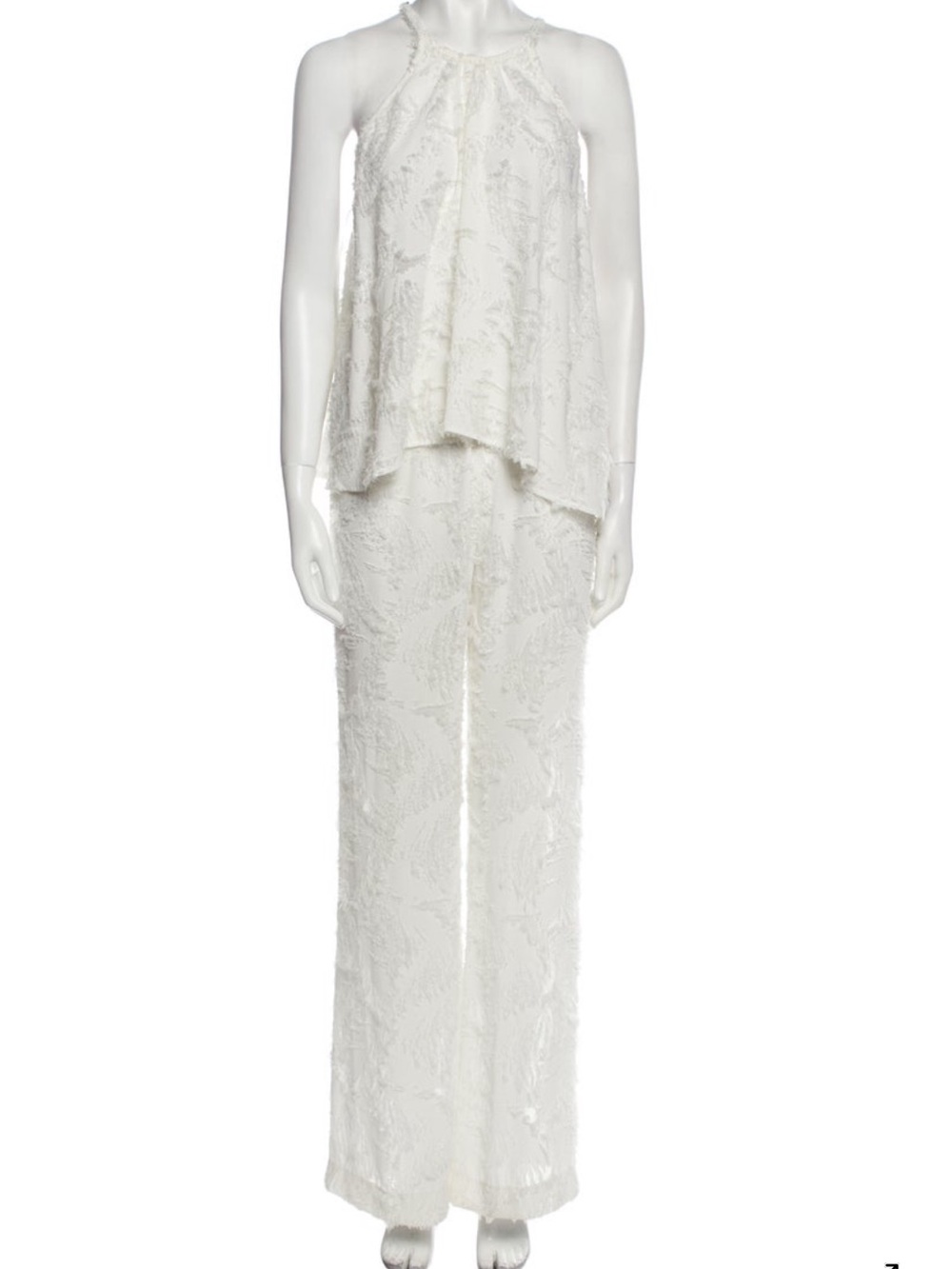 cult gaia set Ivory Textured pants and top